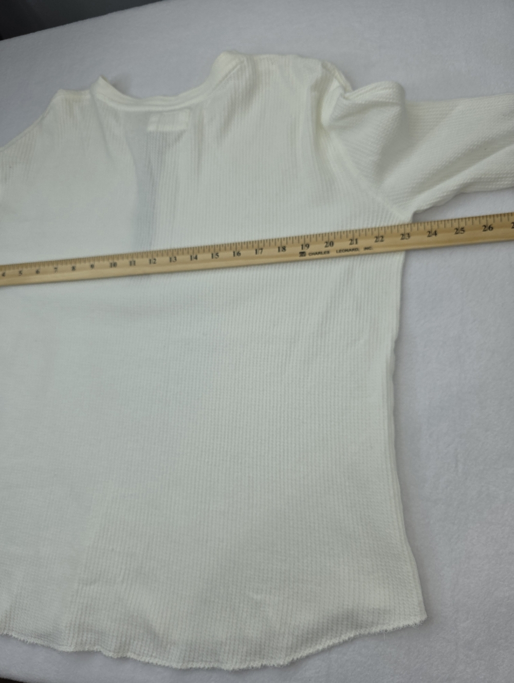 Express Men's White Waffle Knit Henley Long Sleeve Shirt Size XL CQ-3656 - Picture 5 of 9